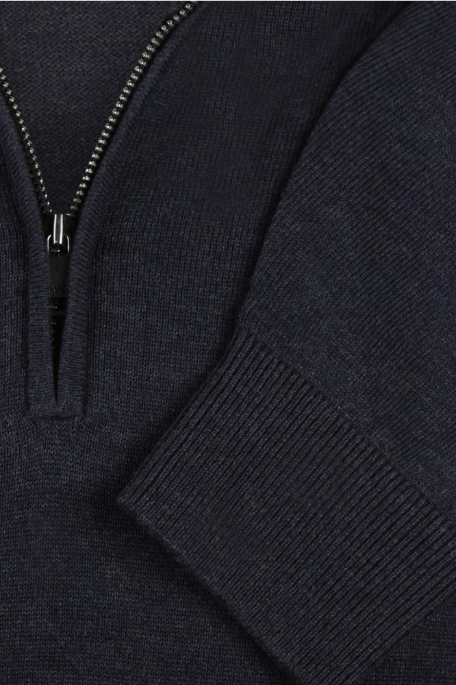 ZIP MOCK SWEATER MM251 1204 01 2100 NAVY